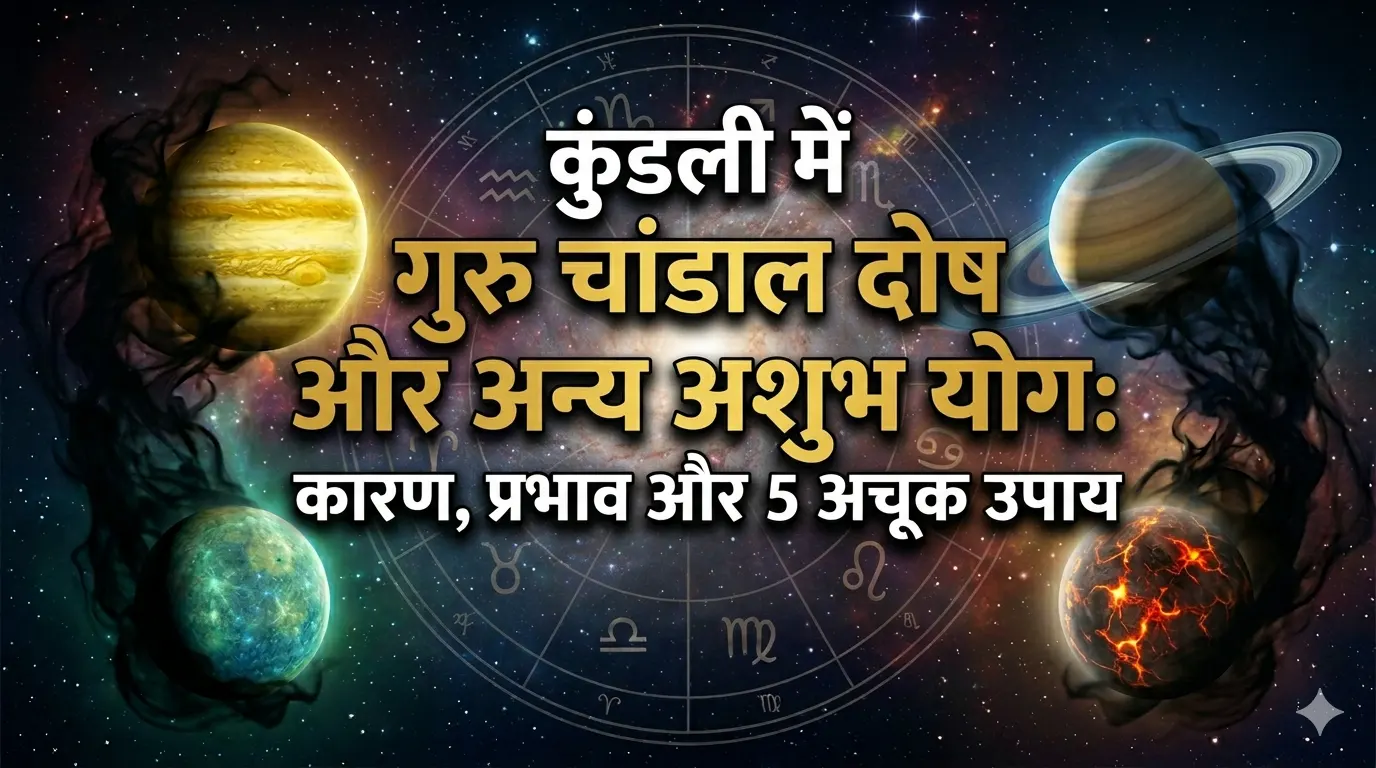 कुंडली में गुरु चांडाल दोष और अन्य अशुभ योग: कारण, प्रभाव और 5 अचूक उपाय